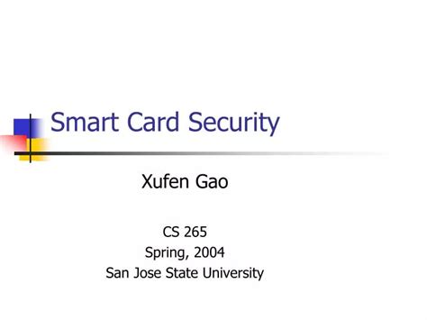 smart card security paper presentation|Smart Card Security .